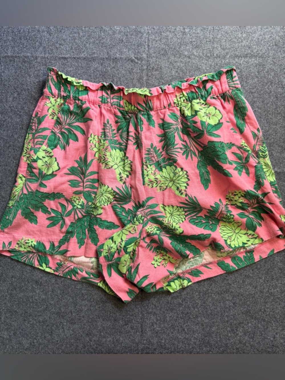 Loft Linen Blend Tropical Print Shorts